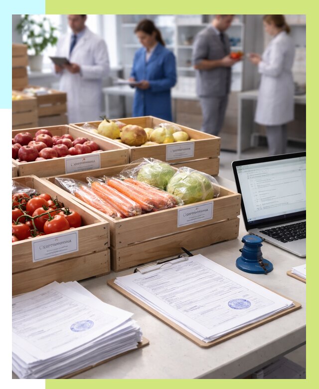 Сертификация овощей и фруктов в Заволжье от 8656 р. | Алешин-Звл