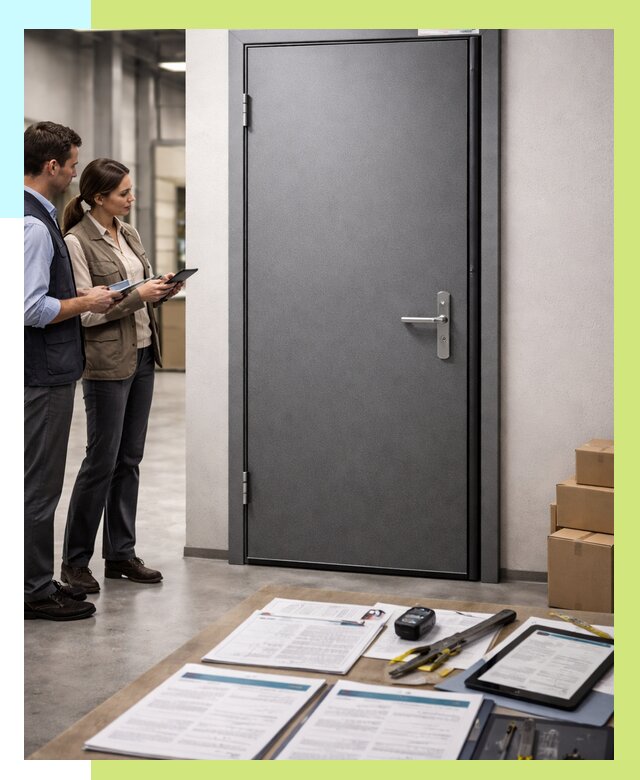 Сертификация противопожарных дверей в Заволжье от 9166 р. | Алешин-Звл