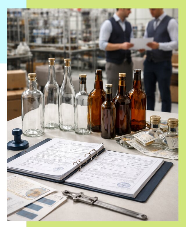 Сертификация стеклянных бутылок в Заволжье от 25460 р. | Алешин-Звл