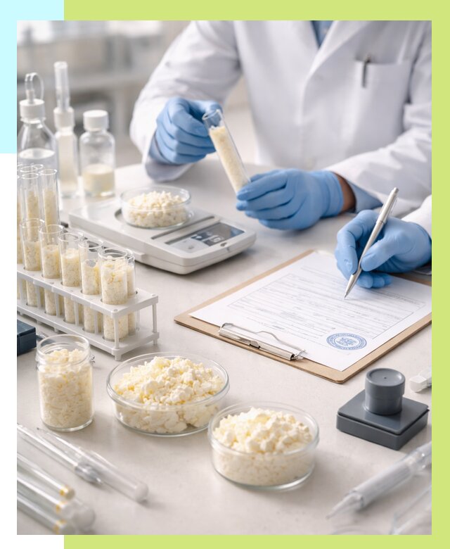 Сертификация творога в Заволжье от 12221 р. под ключ | Алешин-Звл