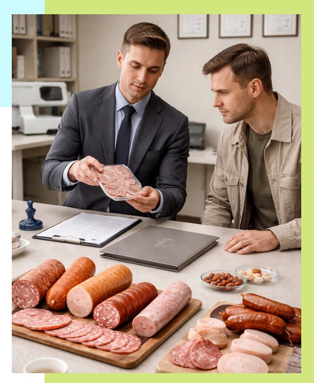 Сертификация колбасных изделий в Заволжье от 7638 р. | Алешин-Звл