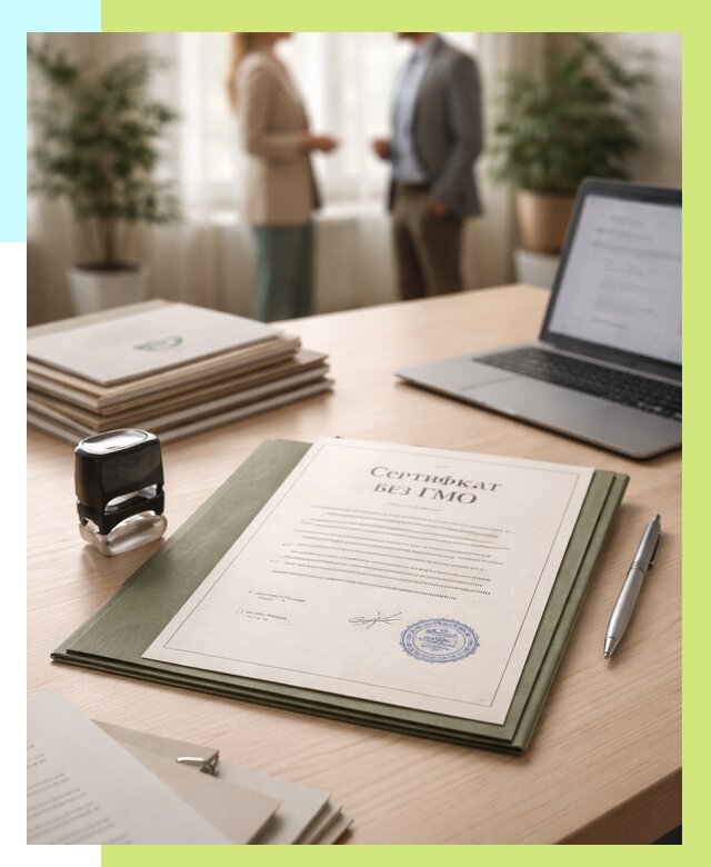 Сертификат без ГМО в Заволжье от 7638 р. оформить срочно Алешин-Звл